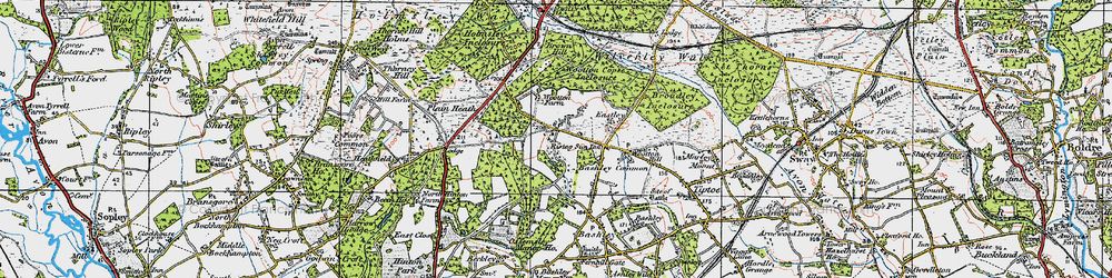 Old map of Brownhill Inclosure in 1919