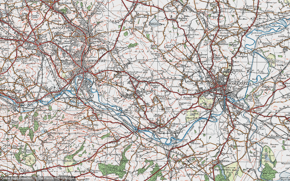 Old Map of Ossett, 1925 in 1925