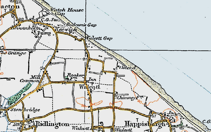 Old map of Ostend in 1922