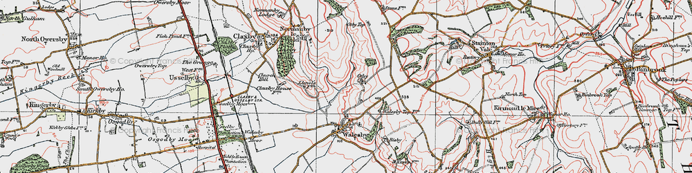 Old map of Otby in 1923