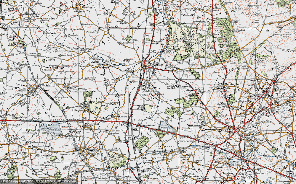 Old Map of Otherton, 1921 in 1921