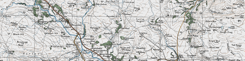 Old map of Otterburn Camp in 1925