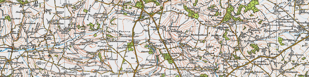Old map of Brown Down in 1919