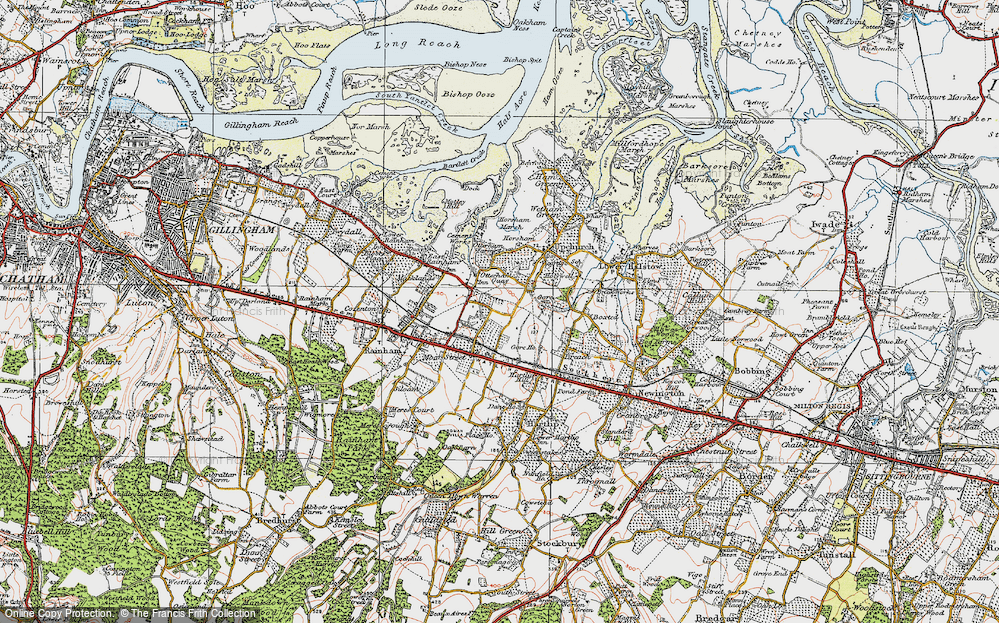 Old Map of Otterham Quay, 1921 in 1921