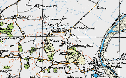 Old map of Otterhampton in 1919