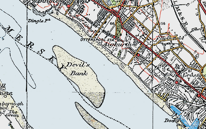 Old map of Otterspool in 1924