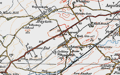 Old map of Oughterside in 1925