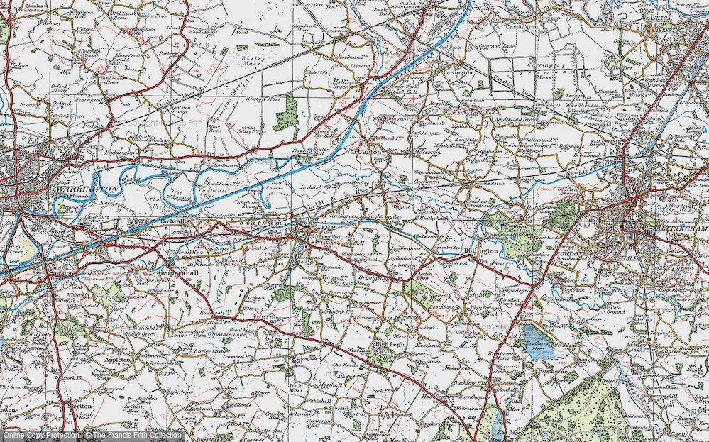 Old Map of Oughtrington, 1923 in 1923