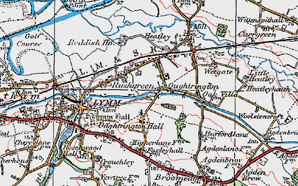 Old map of Oughtrington in 1923