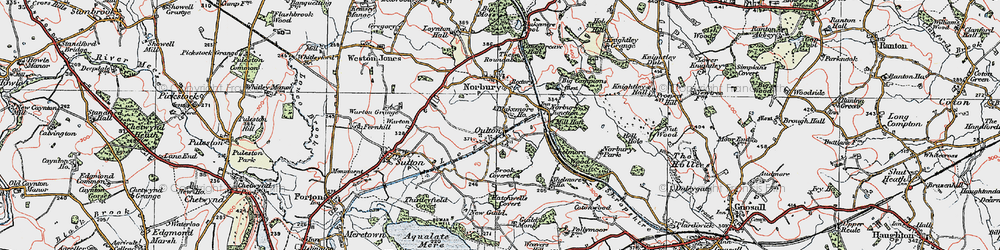 Old map of Brook Covert in 1921