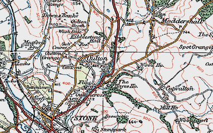 Old map of Oulton in 1921