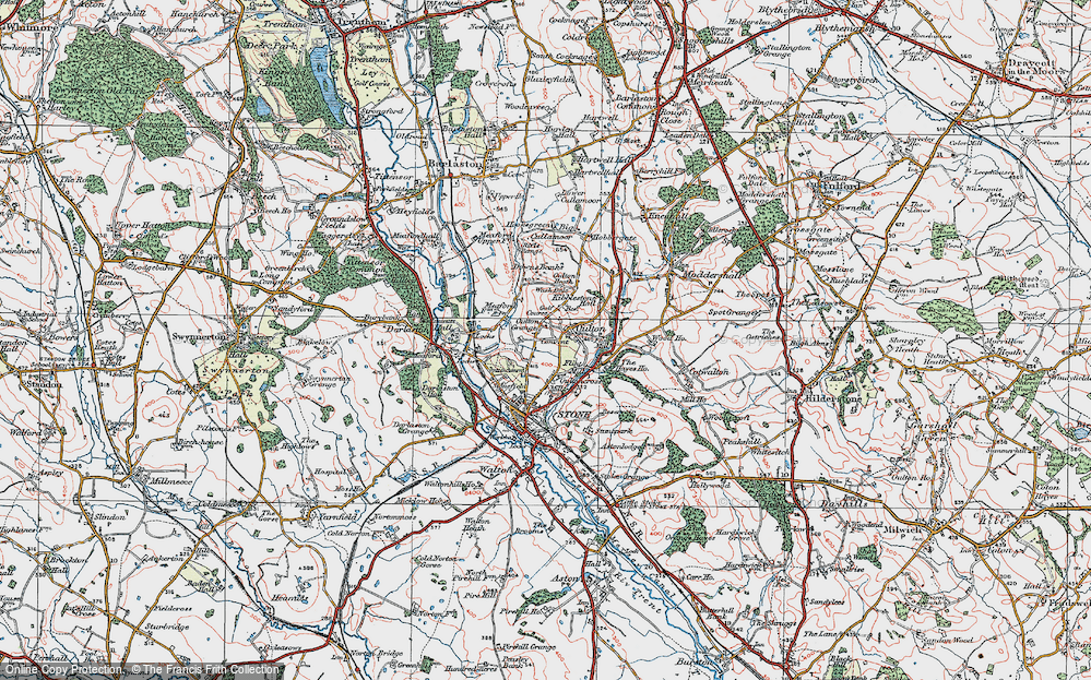 Old Map of Oulton Grange, 1921 in 1921