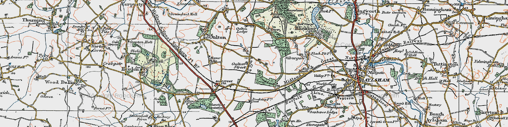 Old map of Oulton Street in 1922