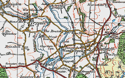 Old map of Ounsdale in 1921