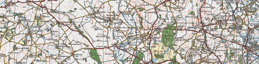 Old map of Ounsdale in 1921