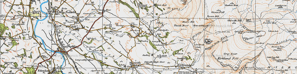 Old map of Ousby in 1925