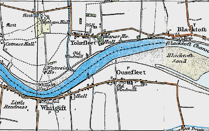 Old map of Ousefleet in 1924