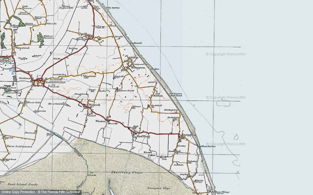 Old Map of Out Newton, 1924 in 1924