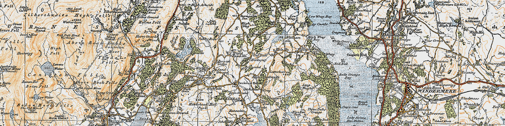 Old map of Outgate in 1925
