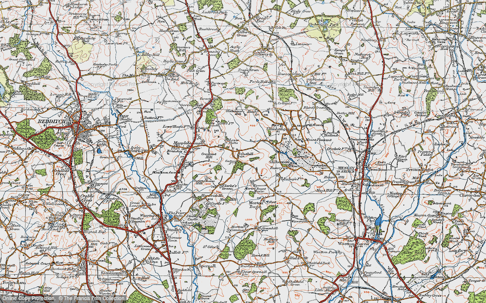 Old Map of Outhill, 1919 in 1919