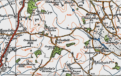 Old map of Outhill in 1919