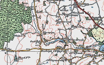 Old map of Outlands in 1921