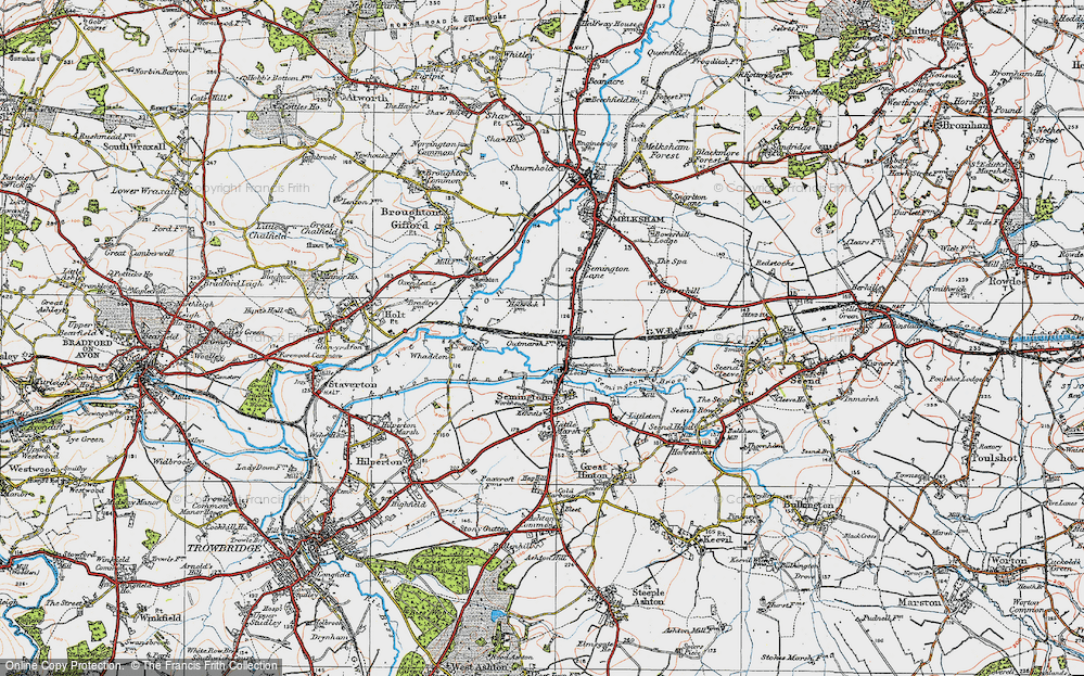 Old Map of Outmarsh, 1919 in 1919