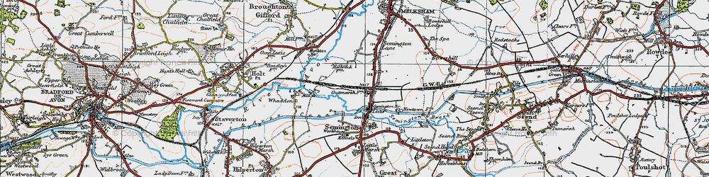Old map of Outmarsh in 1919