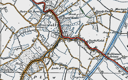 Old map of Outwell in 1922