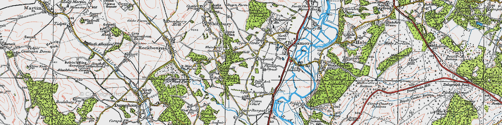 Old map of Outwick in 1919