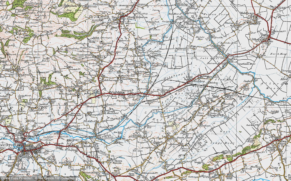 Old Map of Outwood, 1919 in 1919