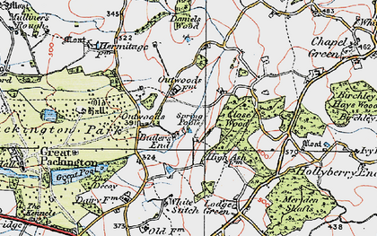 Old map of Butler's End in 1921