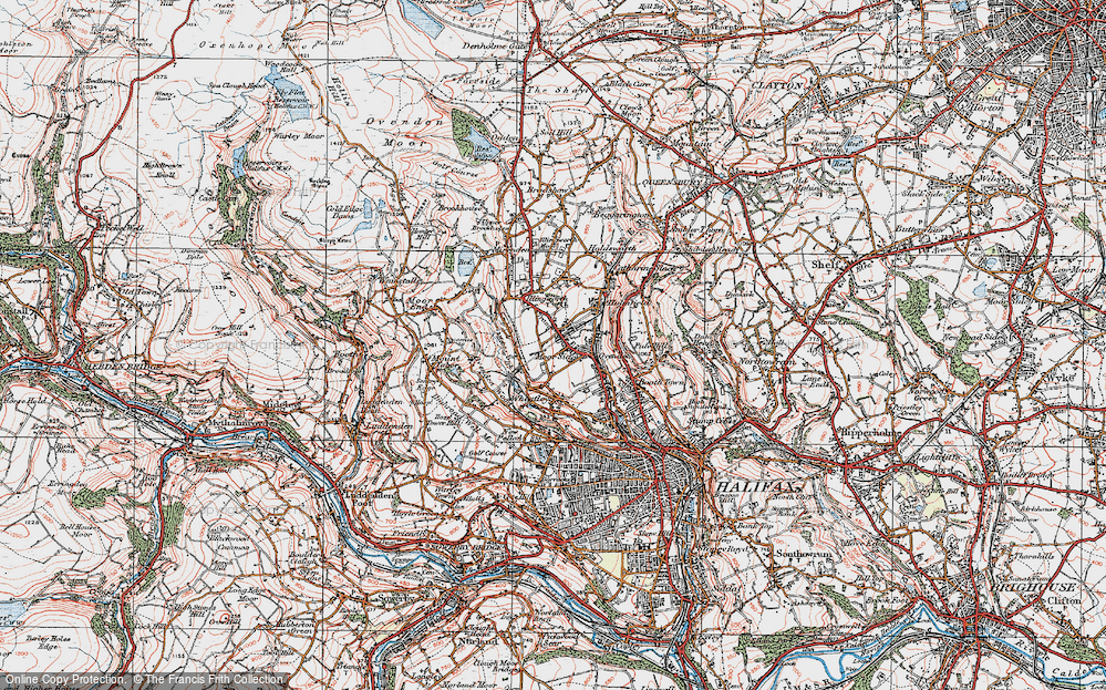 Old Map of Ovenden, 1925 in 1925