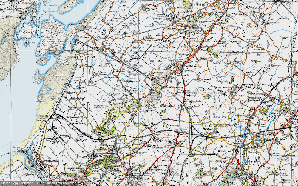 Old Map of Over, 1919 in 1919