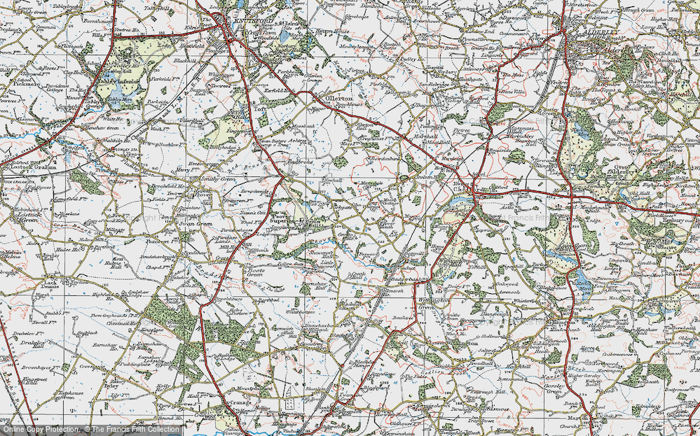 Old Map of Over Peover, 1923 in 1923