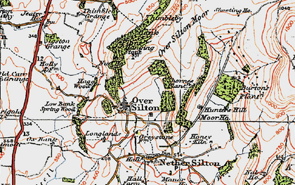 Old map of Black Hambleton in 1925