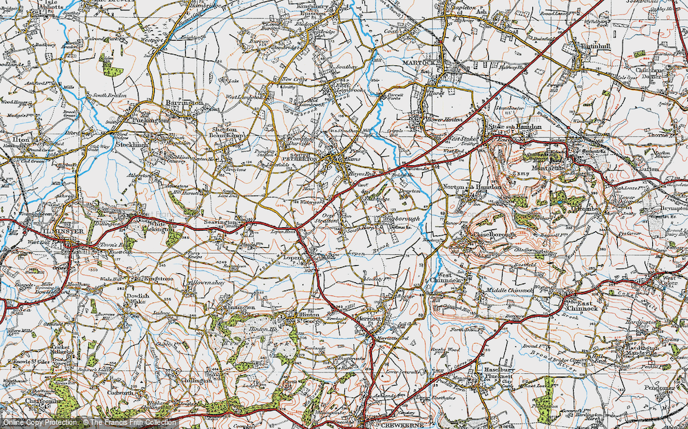 Old Map of Over Stratton, 1919 in 1919