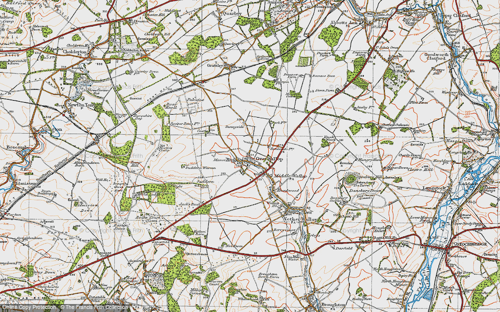 Old Map of Over Wallop, 1919 in 1919