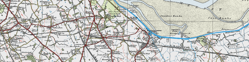 Old map of Booston Wood in 1924