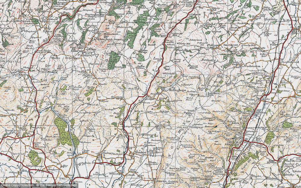 Old Map of Overs, 1921 in 1921