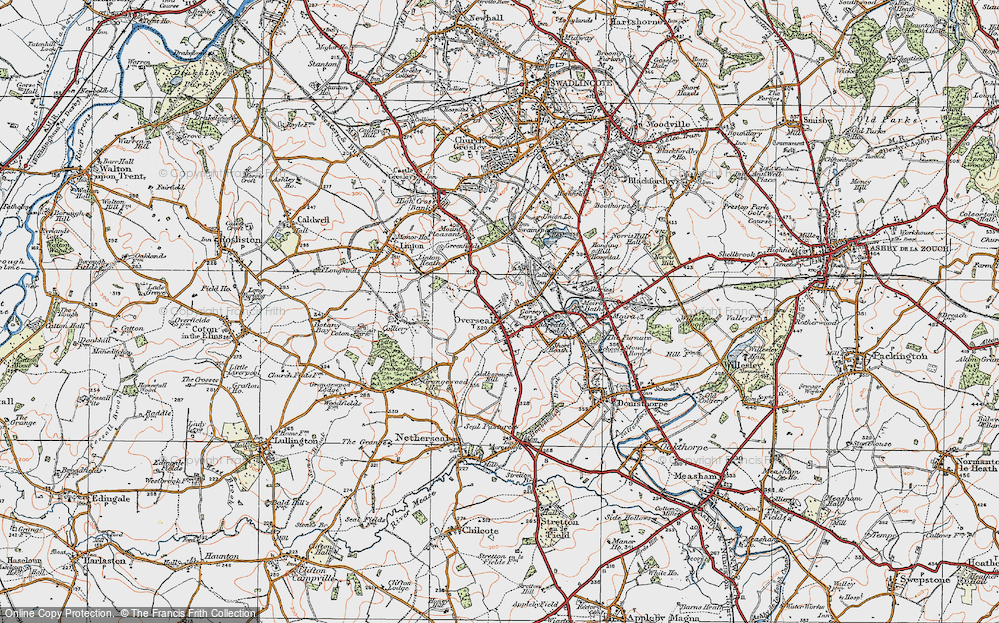 Old Map of Overseal, 1921 in 1921