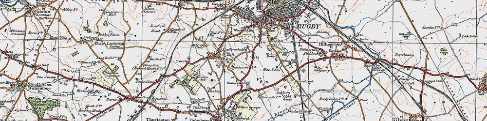 Old map of Bilton Fields in 1919