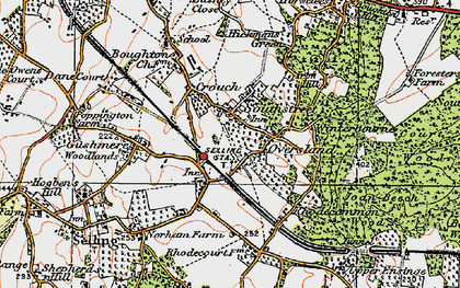 Old map of Oversland in 1921