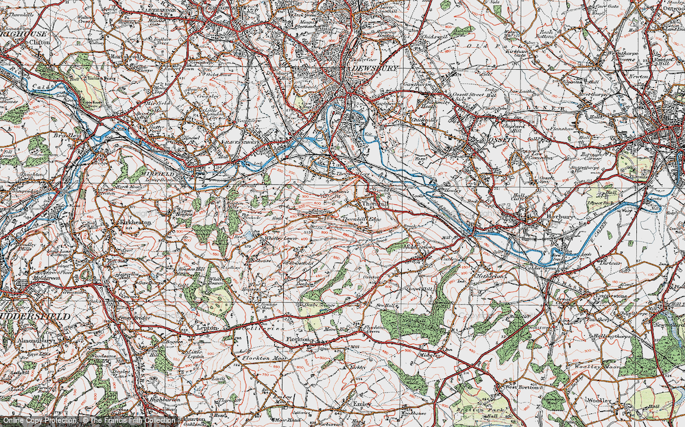 Old Map of Overthorpe, 1925 in 1925