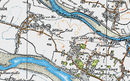 Old map of Overton in 1919