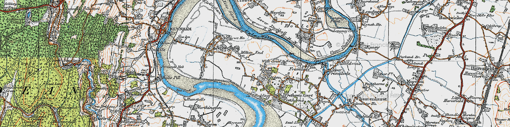 Old map of Overton in 1919