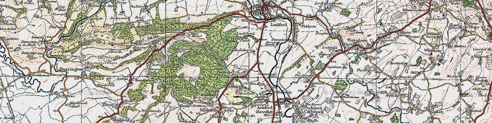 Old map of Overton in 1920