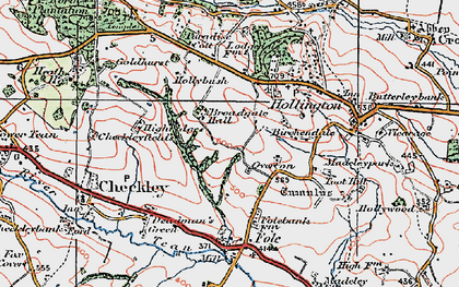 Old map of Overton in 1921