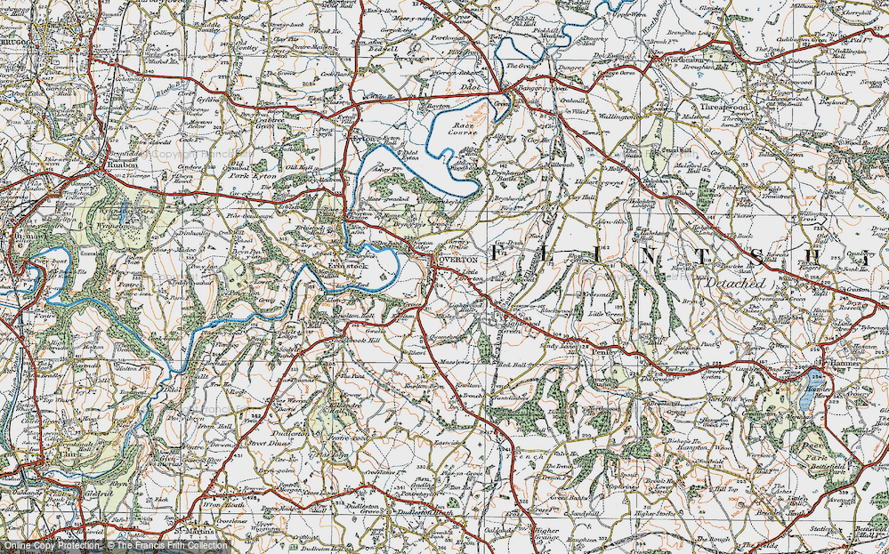 Old Map of Overton, 1921 in 1921