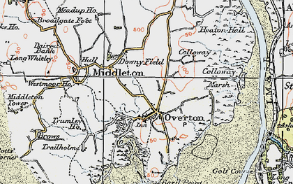 Old map of Overton in 1924